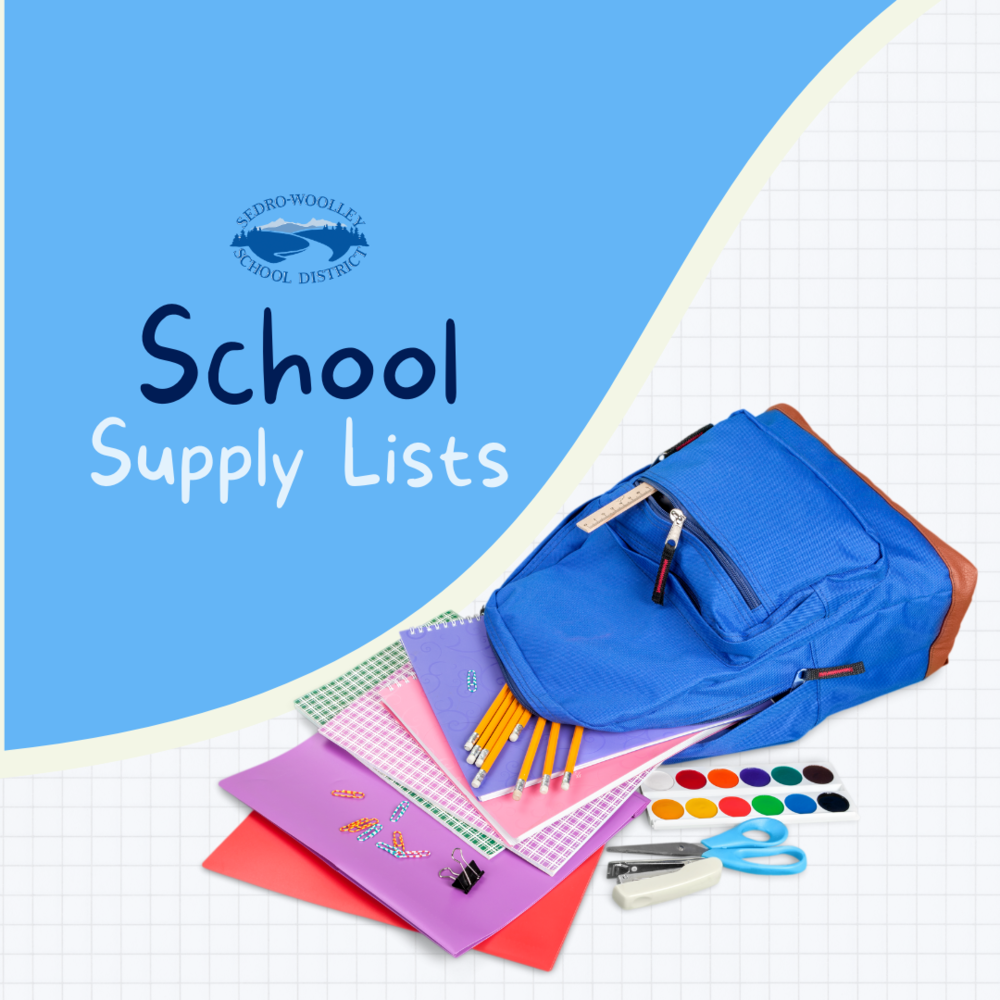 20232024 School Supply Lists SedroWoolley School District